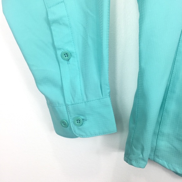 Guy Harvey Women Fishing Top Teal Mint Long Sleeve - Picture 5 of 6